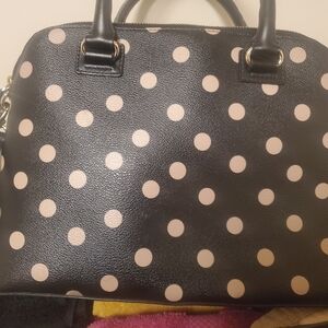 Kate Spade Black and Cream Polka Dot Satchel